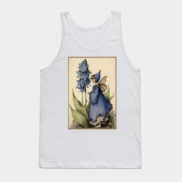 Hyacinth Fairy Amid the Flowes Vintage Style Watercolor Tank Top by designs4days